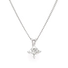 Ogden of Harrogate Jewellery 18ct White Gold Princess-Cut Diamond Pendant