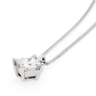 Ogden of Harrogate Jewellery 18ct White Gold Princess-Cut Diamond Pendant