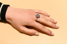 Ogden of Harrogate Jewellery 18ct White Gold Sapphire and Diamond Cluster Ring
