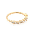 Ogden of Harrogate Jewellery 18ct Yellow Gold Alternating Diamond Half Eternity Ring, 0.39ct