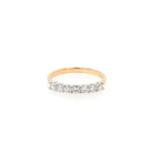 Ogden of Harrogate Jewellery 18ct Yellow Gold and Platinum Diamond Half Eternity Ring, 0.50ct