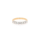 Ogden of Harrogate Jewellery 18ct Yellow Gold and Platinum Diamond Half Eternity Ring
