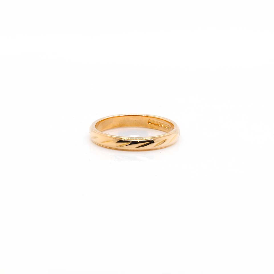 Ogden of Harrogate Jewellery 18ct Yellow Gold Bright Cut Wedding Band – Charles Green & Son, London