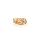Ogden of Harrogate Jewellery 18ct Yellow Gold Channel-Set Diamond Triple Band Ring