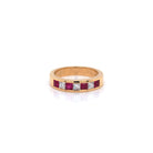 Ogden of Harrogate Jewellery 18ct Yellow Gold Channel-Set Ruby and Diamond Half-Eternity Ring