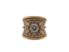 Ogden of Harrogate Jewellery 18ct Yellow Gold Diamond Elizabeth Gage Sunburst Motif Ring