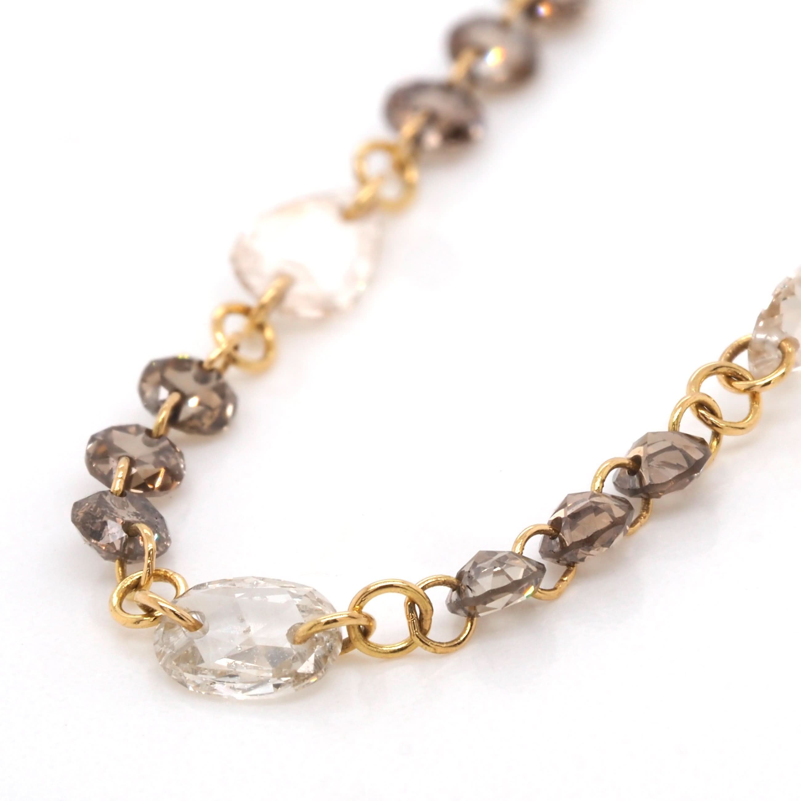 Ogden of Harrogate Jewellery 18ct Yellow Gold Diamond-Set Fine Chain Necklace