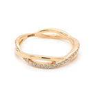 Ogden of Harrogate Jewellery 18ct Yellow Gold Diamond-Set Wavy Ring