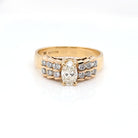 Ogden of Harrogate Jewellery 18ct Yellow Gold Diamond Solitaire Ring with Diamond-Set Shoulders