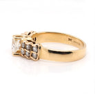 Ogden of Harrogate Jewellery 18ct Yellow Gold Diamond Solitaire Ring with Diamond-Set Shoulders
