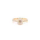 Ogden of Harrogate Jewellery 18ct Yellow Gold Emerald-Cut Diamond Cluster Ring