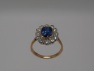 Ogden of Harrogate Jewellery 18ct Yellow Gold Saphire and Diamond Cluster Ring