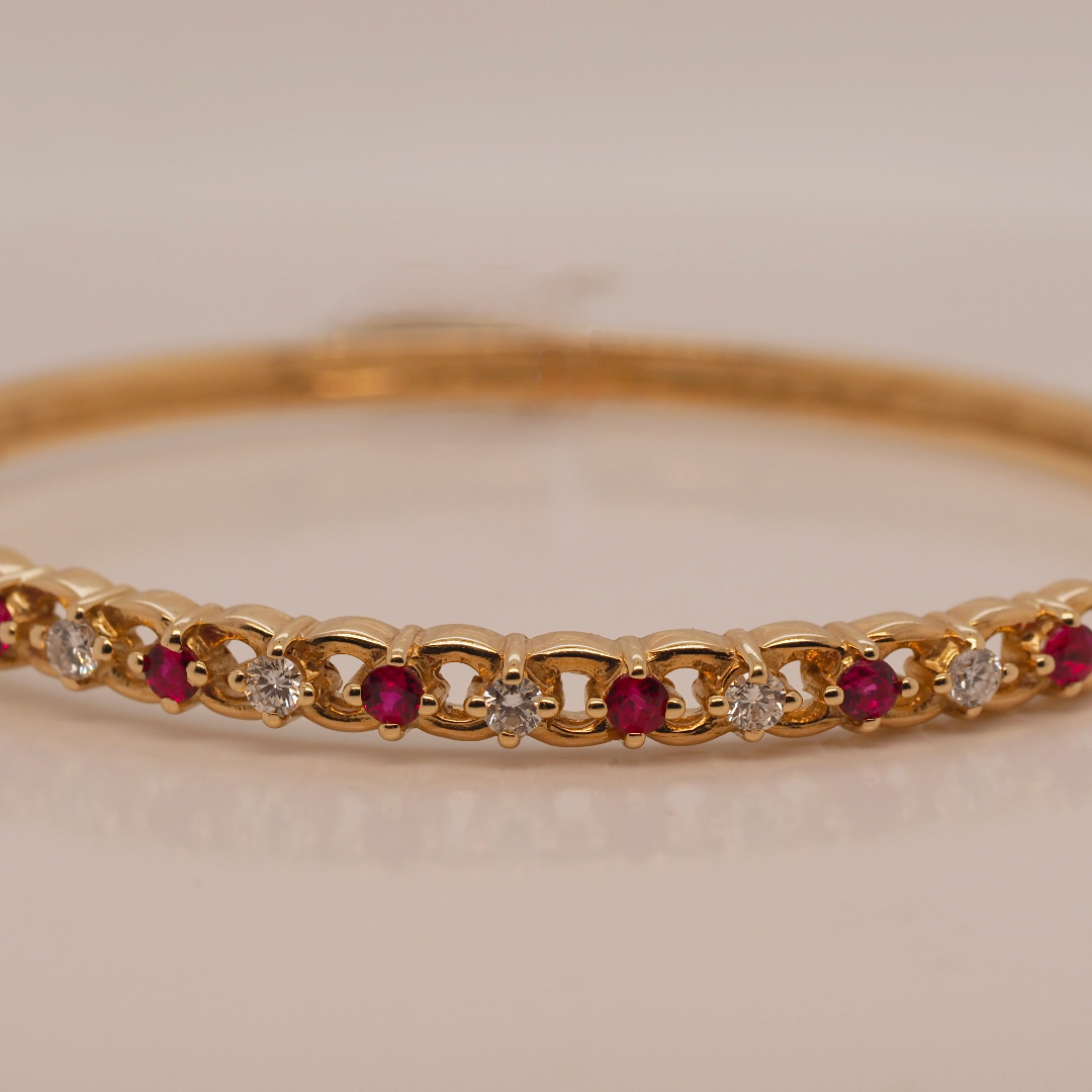 Ogden of Harrogate Jewellery 18k Ruby and Diamond Bracelet