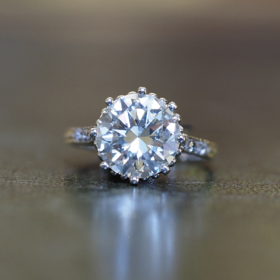 Ogden of Harrogate Jewellery 3.71ct Diamond Solitaire Ring circa 1930 Set in Platinum