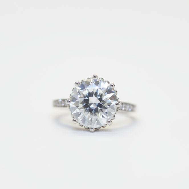 Ogden of Harrogate Jewellery 3.71ct Diamond Solitaire Ring circa 1930 Set in Platinum