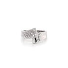 Ogden of Harrogate Jewellery 9ct White Gold Cross-Over Diamond Ring