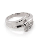 Ogden of Harrogate Jewellery 9ct White Gold Cross-Over Diamond Ring