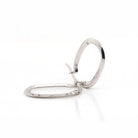Ogden of Harrogate Jewellery 9ct White Gold Flat Oval Hoop Earrings