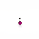 Ogden of Harrogate Jewellery 9ct White Gold Round Ruby Pendant (No Chain)