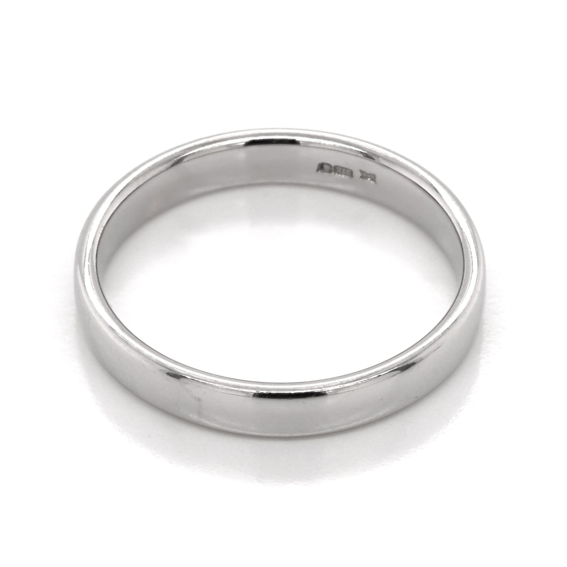 Ogden of Harrogate Jewellery 9ct White Gold Thin Wedding Band, Size L