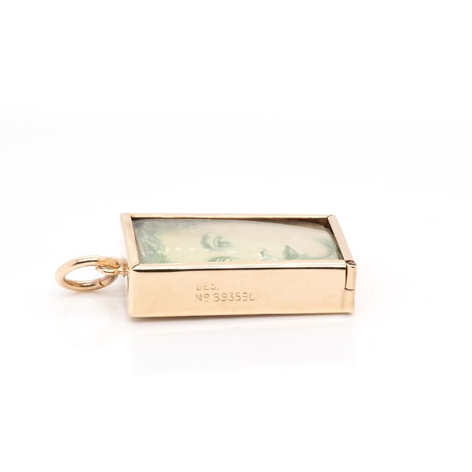 Ogden of Harrogate Jewellery 9ct Yellow Gold Emergency Shilling Box Charm