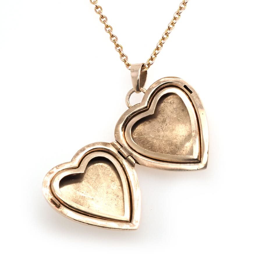 Ogden of Harrogate Jewellery 9ct Yellow Gold Heart-Shaped Locket on 9ct Yellow Gold 20" Chain