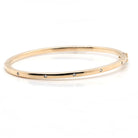 Ogden of Harrogate Jewellery 9ct Yellow Gold Oval Hinged Bangle with Diamonds