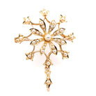 Ogden of Harrogate Jewellery 9ct Yellow Gold Star/Flower Shaped Pearl Pendant/Brooch – Circa 1910