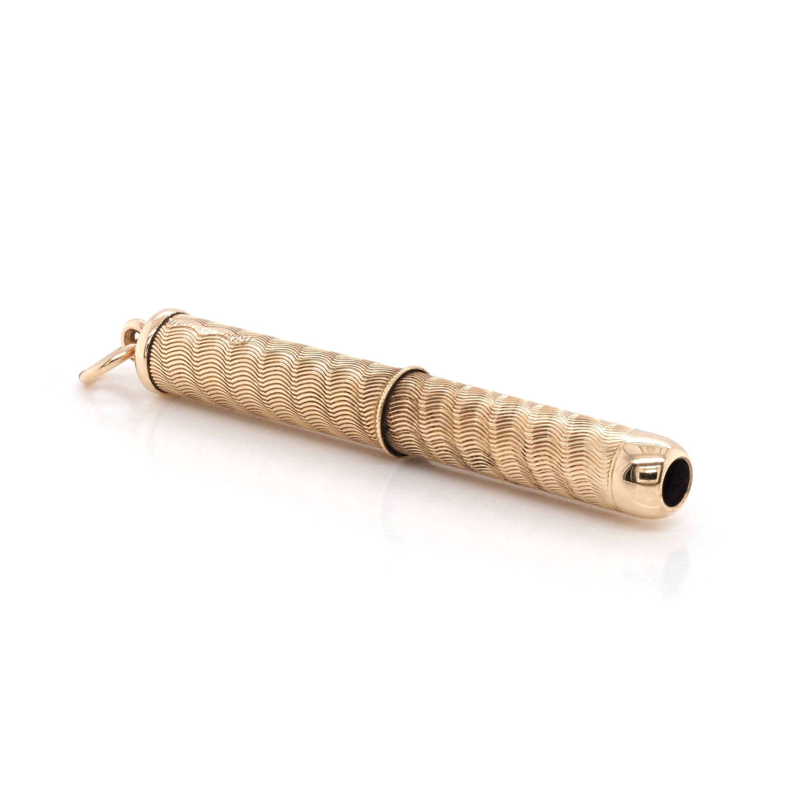 Ogden of Harrogate Jewellery 9ct Yellow Gold Telescopic Toothpick