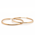 Ogden of Harrogate Jewellery 9ct Yellow Gold Thin Hoop 32mm Earrings