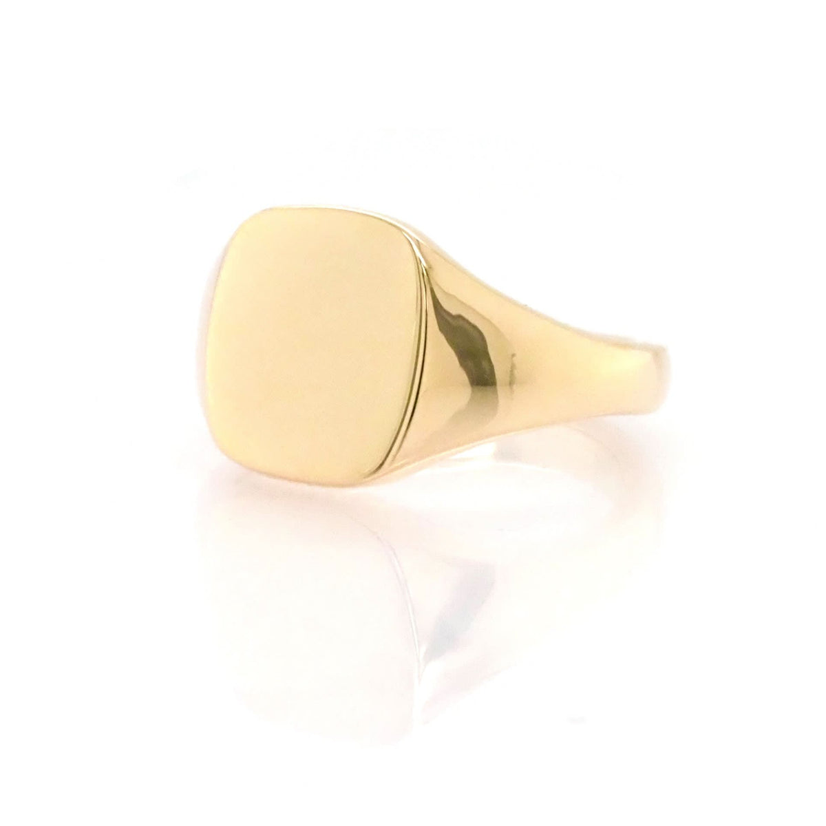 Ogden of Harrogate Jewellery A 9ct Yellow Gold Cushion Signet Ring