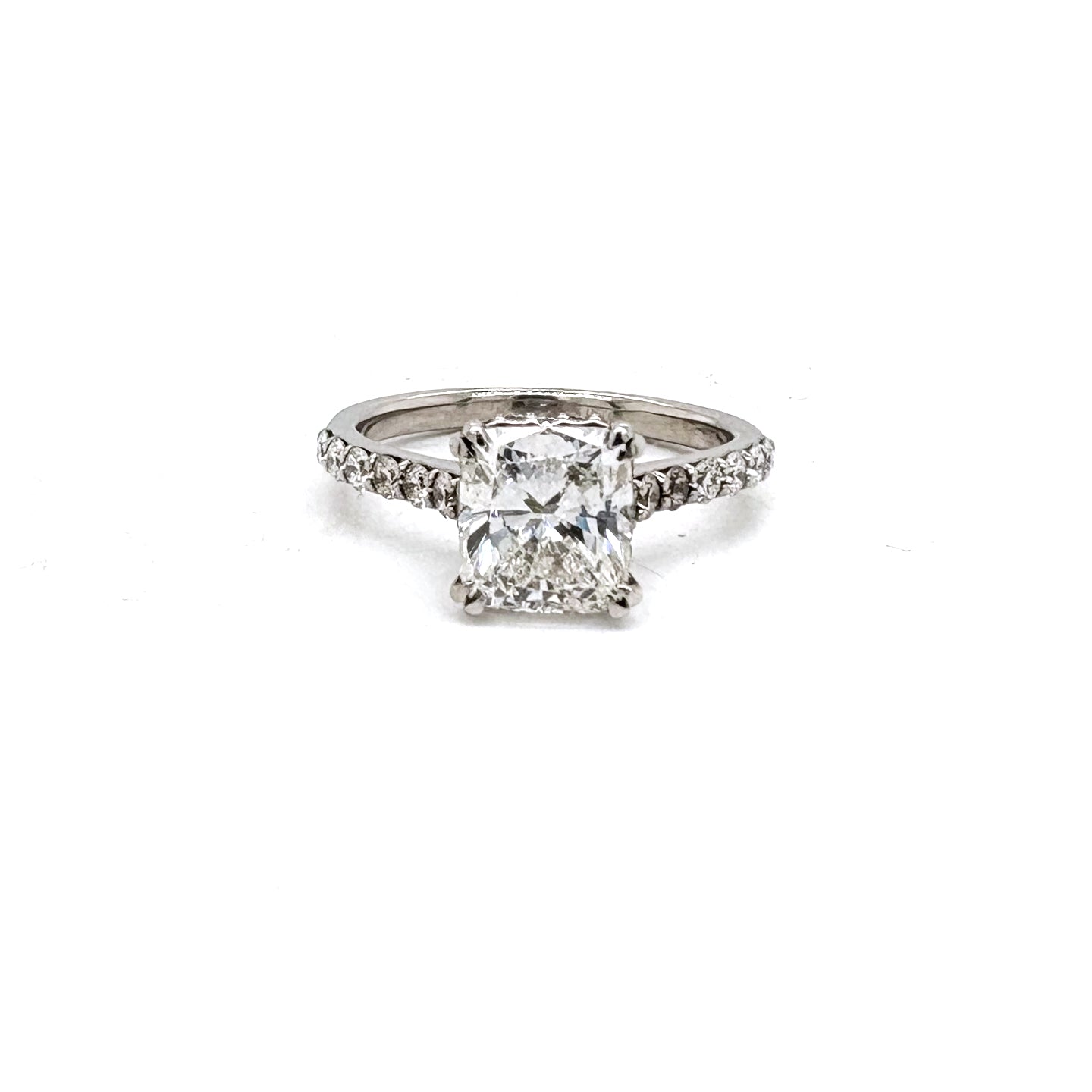 Ogden Of Harrogate Jewellery A Cushion-cut Diamond Ring