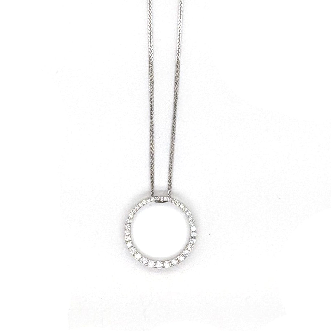 Ogden Of Harrogate Jewellery A Diamond Rondel Pendant