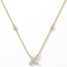 Ogden Of Harrogate Jewellery A Dmarquise-Cut Diamond Flower Style Necklace in 18ct Yellow Gold