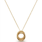 Ogden Of Harrogate Jewellery A Double Fix Hoop Pendant in 9ct Yellow Gold, 18 inch