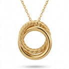 Ogden Of Harrogate Jewellery A Double Fix Hoop Pendant in 9ct Yellow Gold, 18 inch