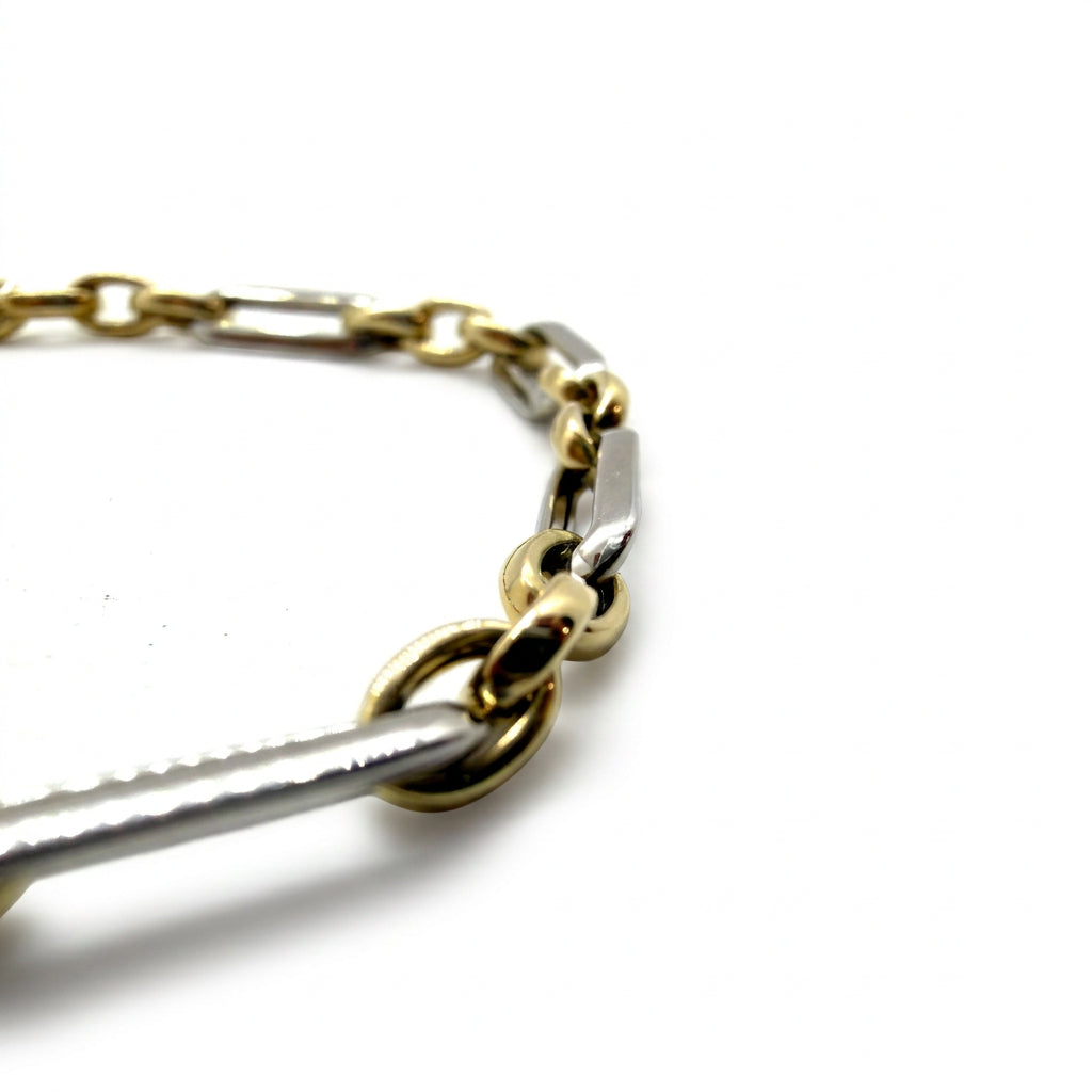 Ogden Of Harrogate Jewellery A Fancy Link Bracelet in 9ct Yellow and White Gold