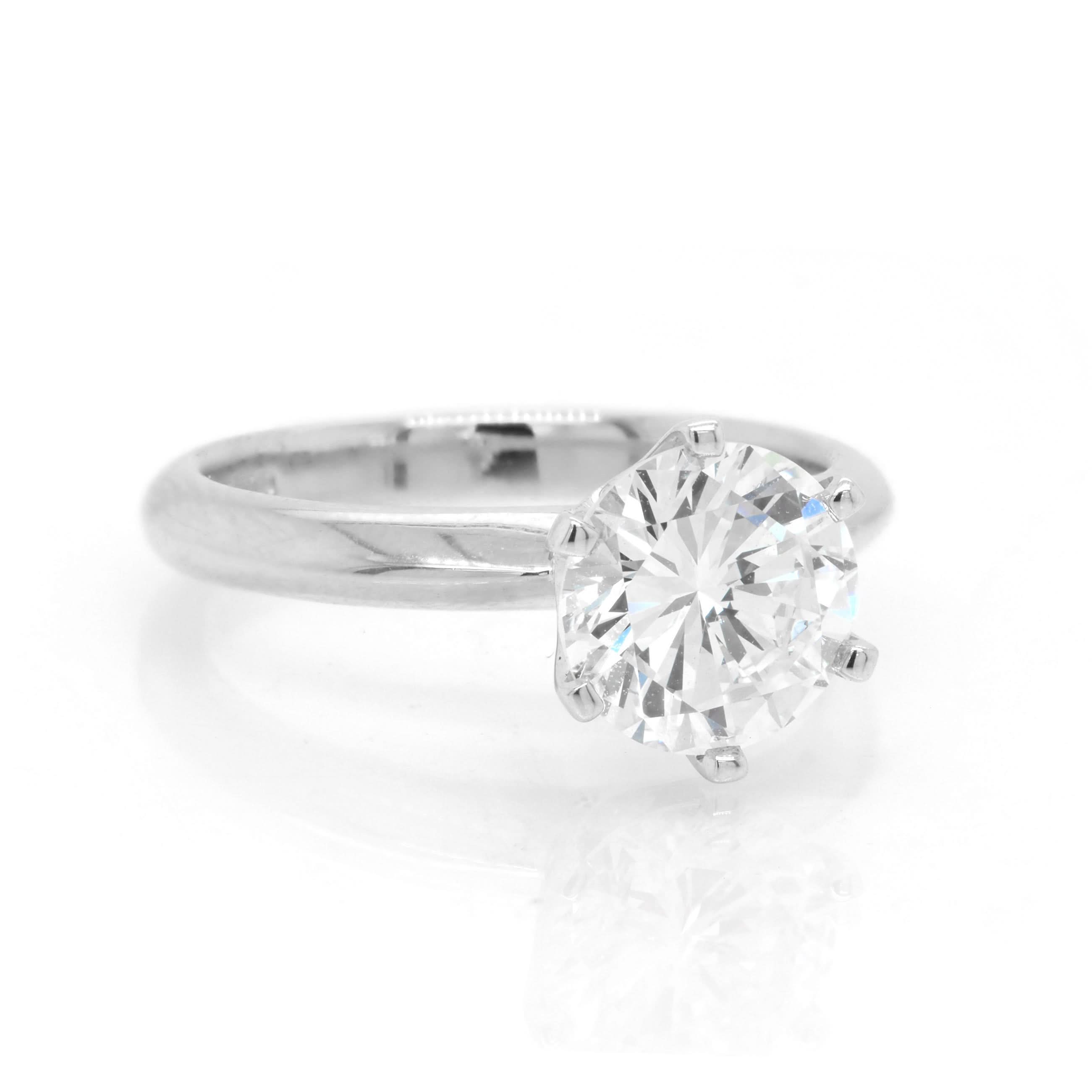 Ogden of Harrogate Jewellery A Fine Platinum Single Stone Diamond Ring with Diamond-Set Shoulders, 2.00cts