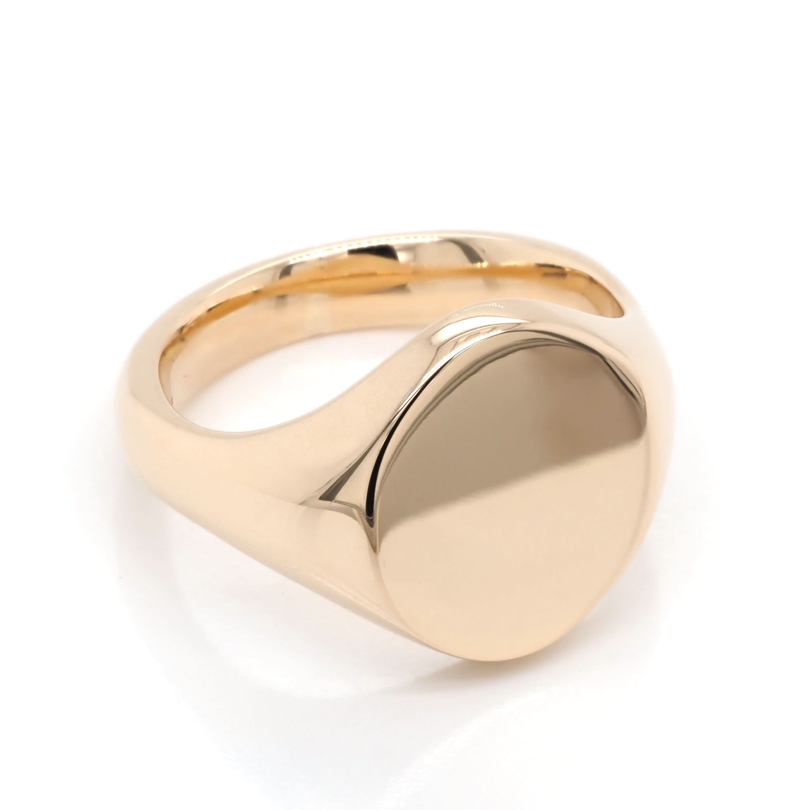 Ogden of Harrogate Jewellery A Large 9ct Gold Oval Signet Ring