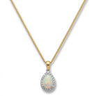 Ogden Of Harrogate Jewellery A Opal and Diamond Pendant and Chain, 18 inch