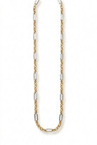 Ogden Of Harrogate Jewellery A Oval and Circular Link Necklace in 9ct Yellow and White Gold