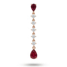 Ogden Of Harrogate Jewellery A Pair of 18ct Rose Gold Ruby and Diamond Drop Earrings.