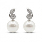 Ogden Of Harrogate Jewellery A Pair of Diamond and South Sea Pearl Drop Earrings in 18ct White Gold