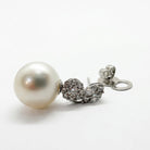 Ogden Of Harrogate Jewellery A Pair of Diamond and South Sea Pearl Drop Earrings in 18ct White Gold