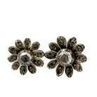 Ogden Of Harrogate Jewellery A Pair Of Gold and Silver Diamond Set Cluster Earrings