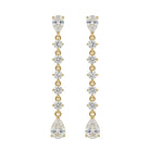 Ogden Of Harrogate Jewellery A Pair of Pear Shaped Diamond Drop Earrings in 18ct Yellow Gold