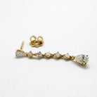 Ogden Of Harrogate Jewellery A Pair of Pear Shaped Diamond Drop Earrings in 18ct Yellow Gold