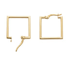 Ogden Of Harrogate Jewellery A Pair of Square Hoop Earrings in 9ct Yellow Gold