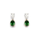 Ogden Of Harrogate Jewellery A Pair of Tsavorite Garnet and Diamond Drop Earrings,