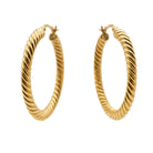 Ogden Of Harrogate Jewellery A Pair of Twisted Hoop Earrings in 9ct Yellow Gold